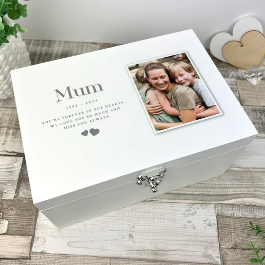 Personalised Memorial Photo Keepsake Box - 3 Sizes