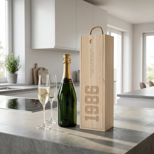 Personalised Wine Gift Box | Champagne Gift Box | Milestone Birthday or Anniversary