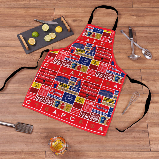 The Gooners History Montage - Retro Football Adults Apron