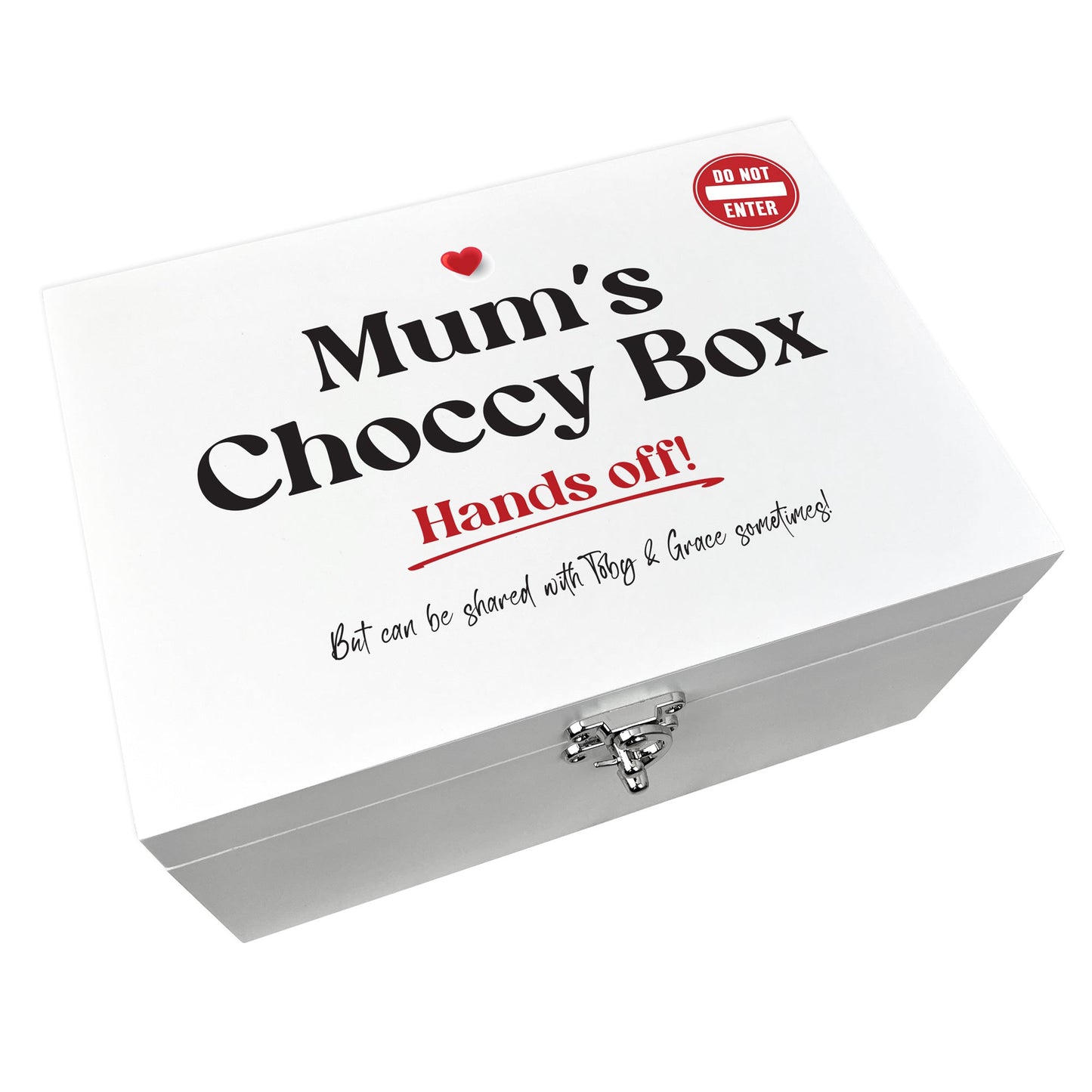 Personalised Snack/Choccy Box White Hamper Box - 3 Sizes (22cm | 27cm | 30cm)