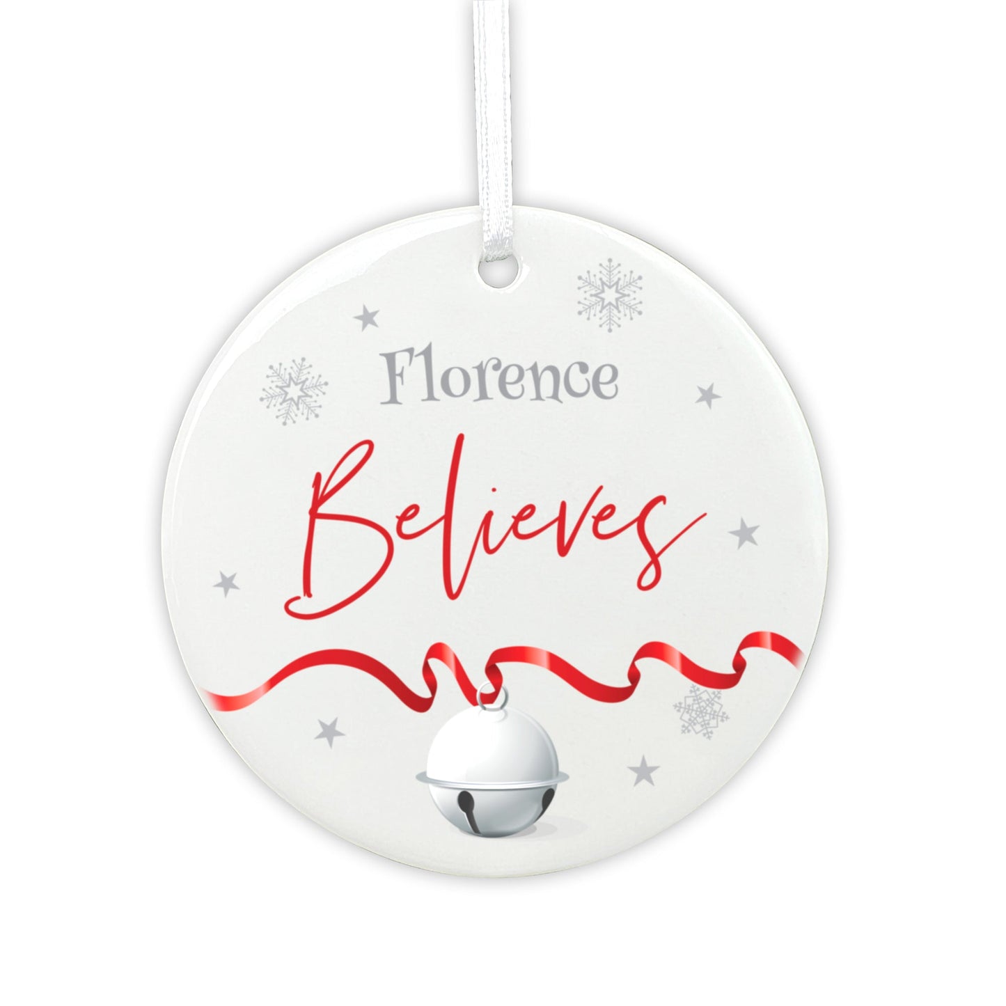 "Believes" Ceramic Disc Hanging Decoration + Gift Box