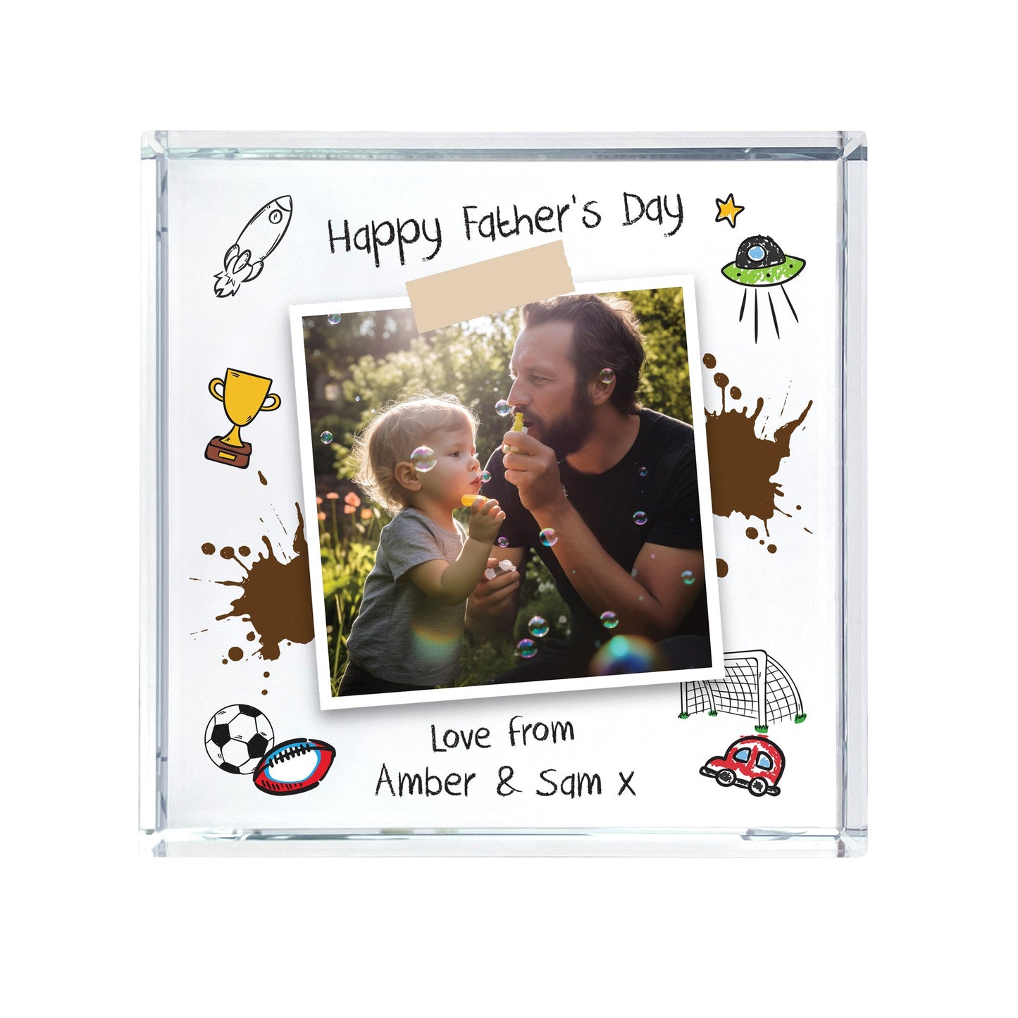 Personalised 'Our Adventures' From the Kids/Grandkids Crystal Token