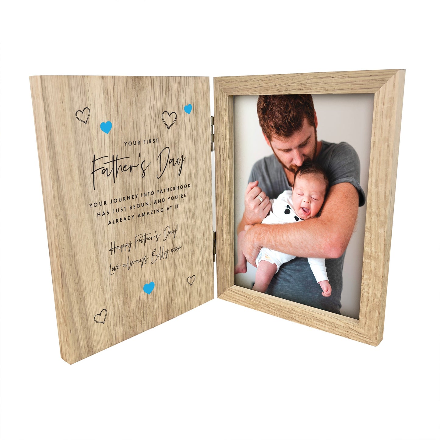 Personalised First Father's Day Book Photo Frame