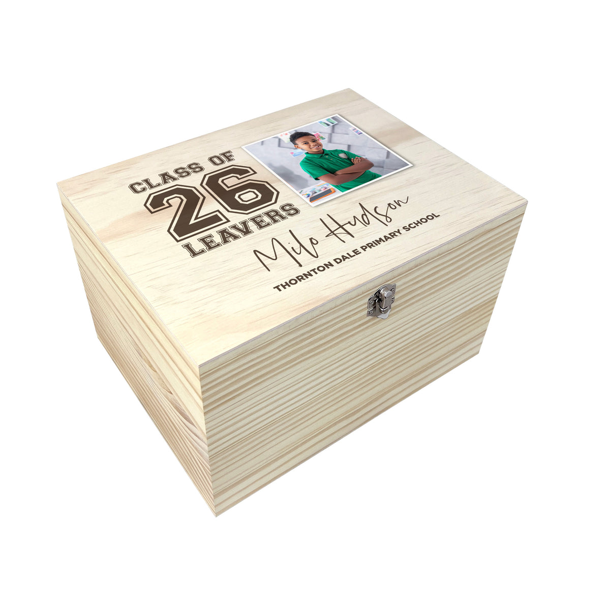 Personalised 'Class Of 2026' School Leavers Photo Memory Box - 5 Sizes