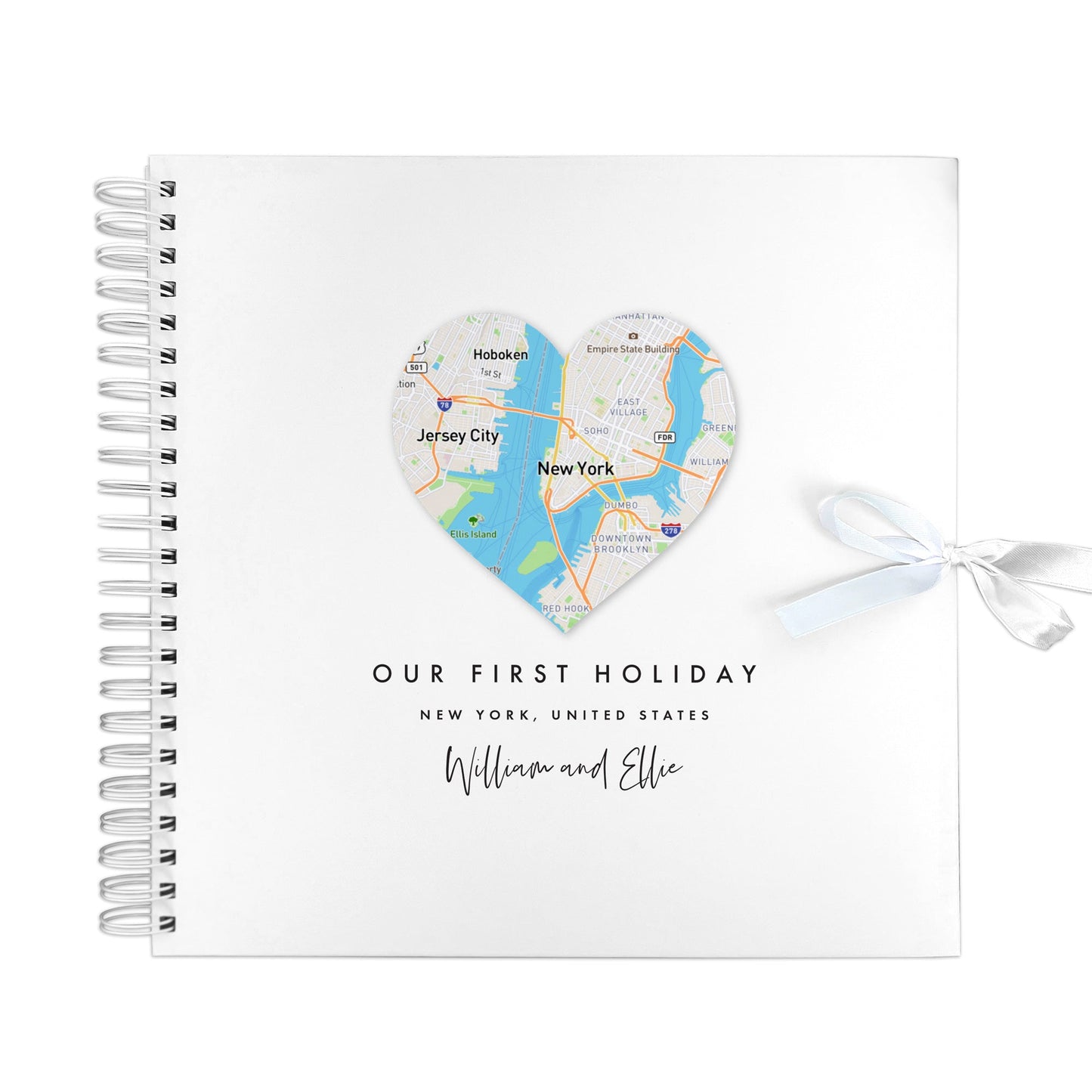 Personalised Heart Map Location Memory Scrapbook