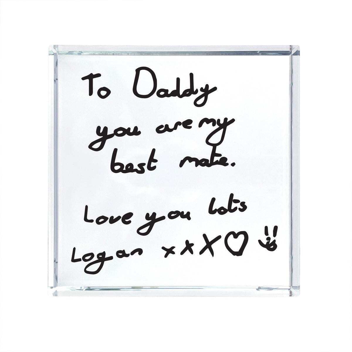Personalised Handwriting Crystal Token | Memorial & Meaningful Gifts