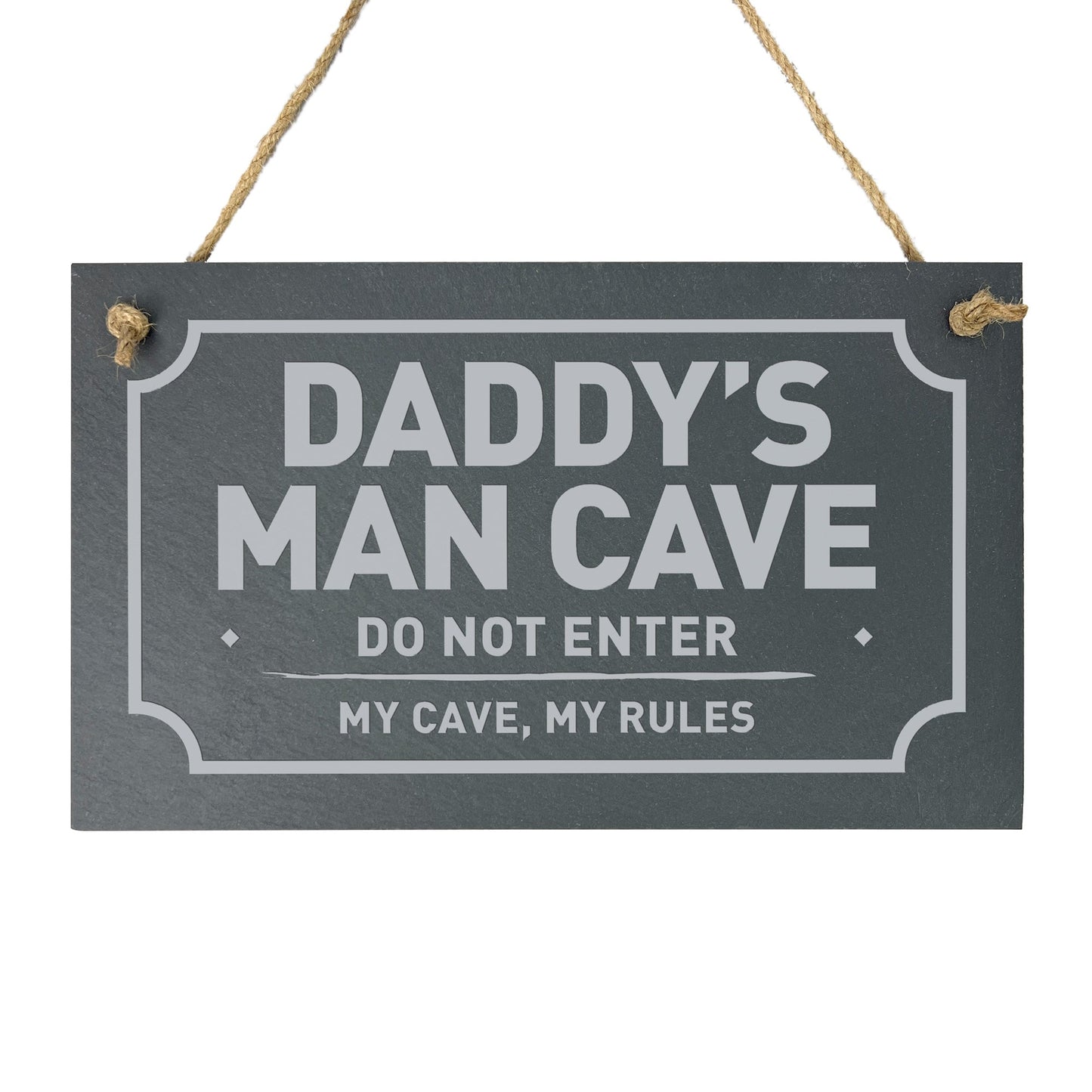 Personalised Any Message Slate Hanging Plaque 25 x 15cm