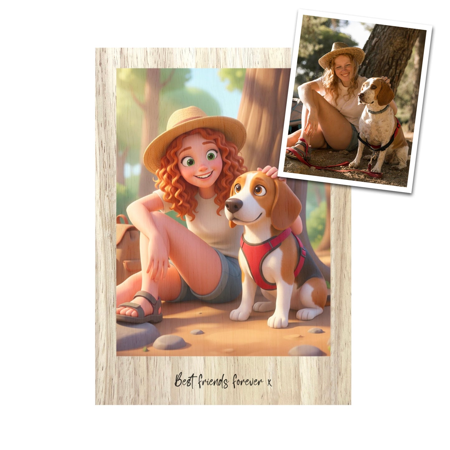 Personalised Giant Wooden Block Gift with AI Photo Effects