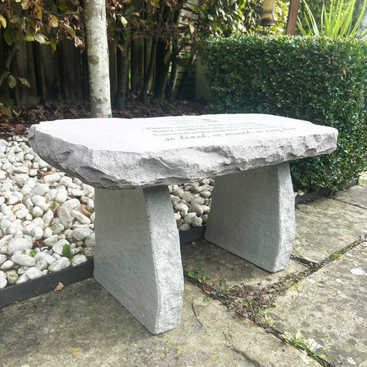 Personalised Engraved Stone Memorial Bench