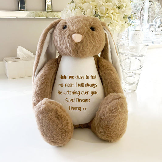 Personalised Record-A-Voice Keepsake Memory Bunny - Brown