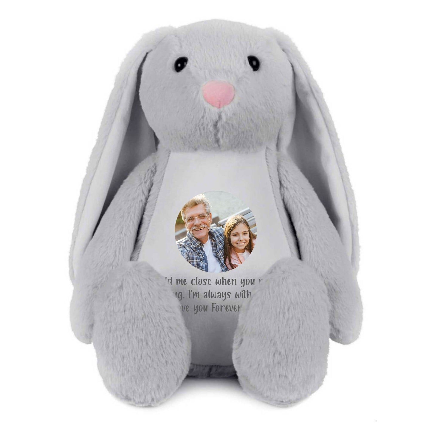Personalised Photo Ashes Keepsake Memory Bear - Grey