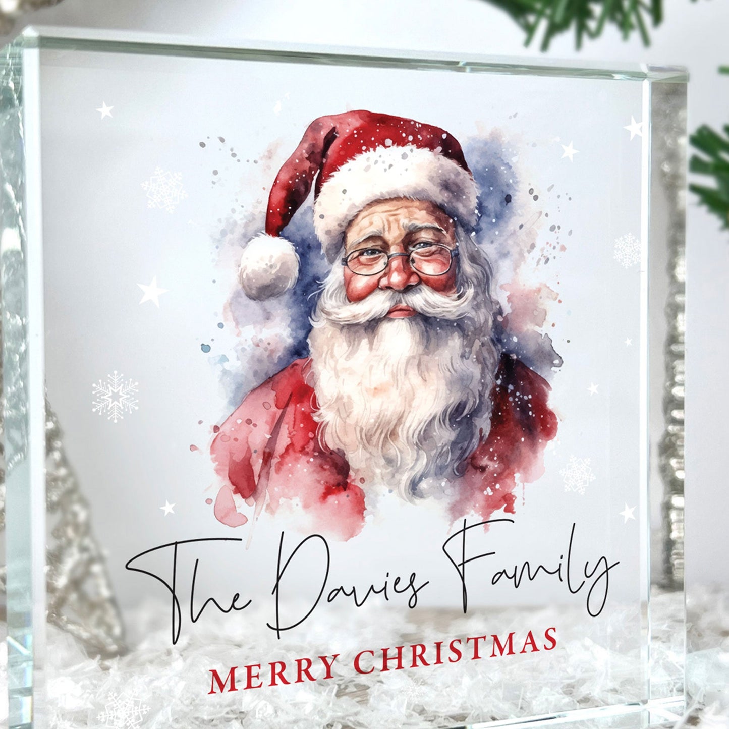 Personalised Any Message Traditional Santa Crystal Token