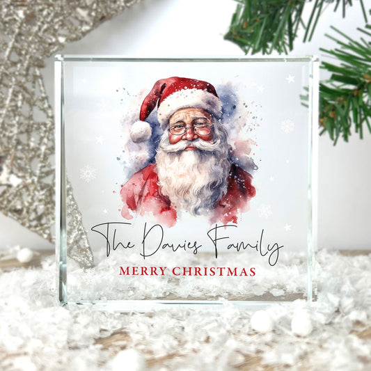 Personalised Any Message Traditional Santa Crystal Token