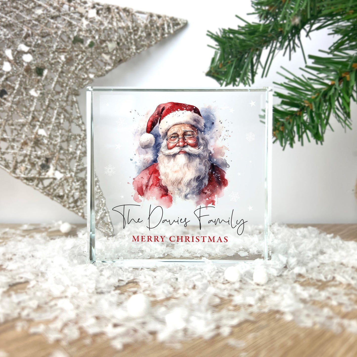 Personalised Any Message Traditional Santa Crystal Token