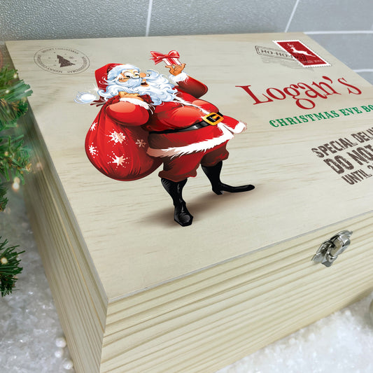 Personalised Cartoon Santa Christmas Eve Box - 5 Sizes