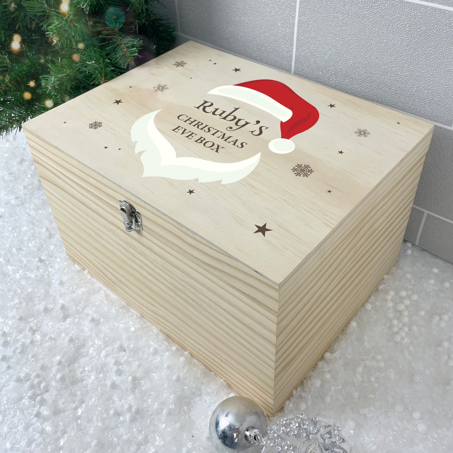 Personalised Santa Face Christmas Eve Box - 5 Sizes