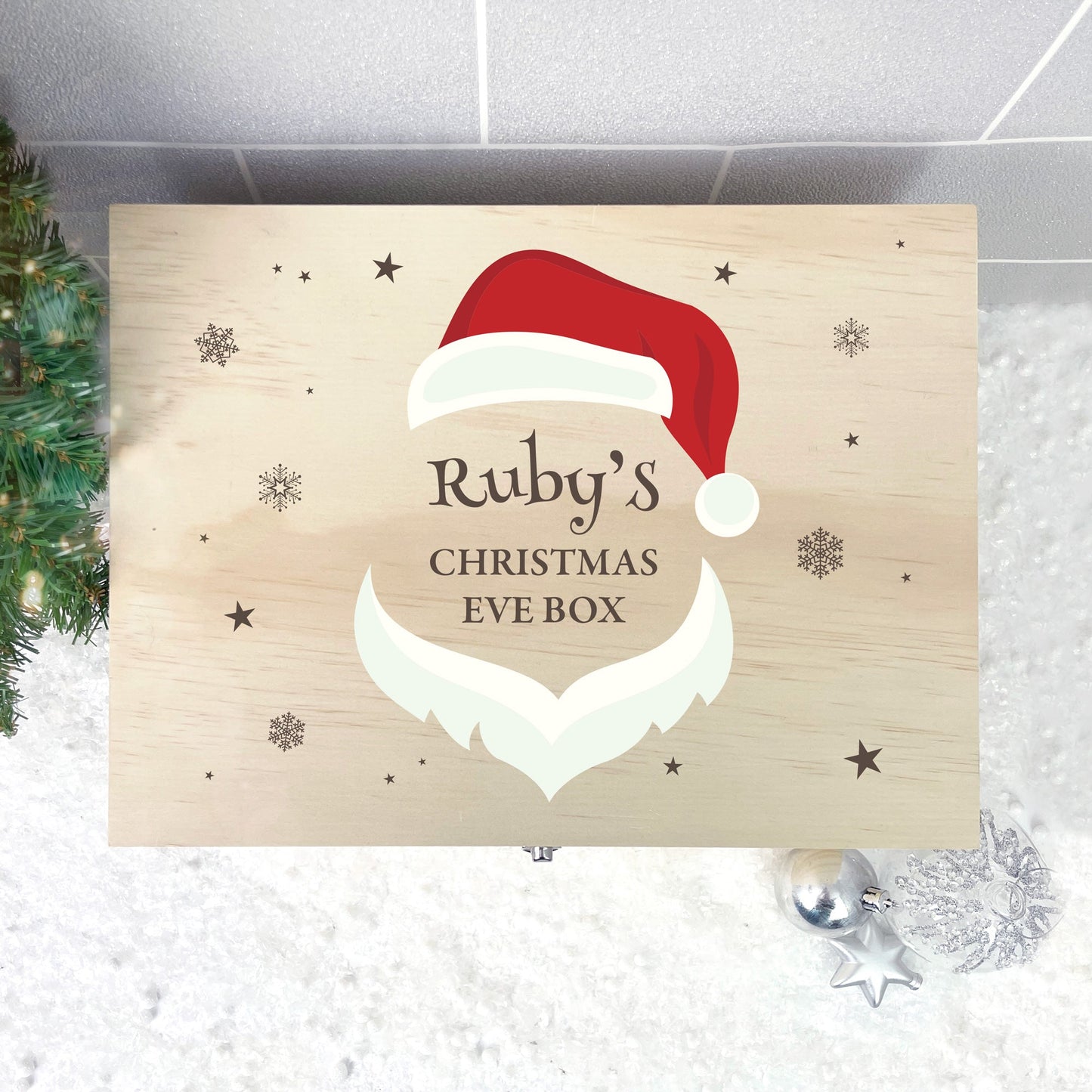 Personalised Santa Face Christmas Eve Box - 5 Sizes