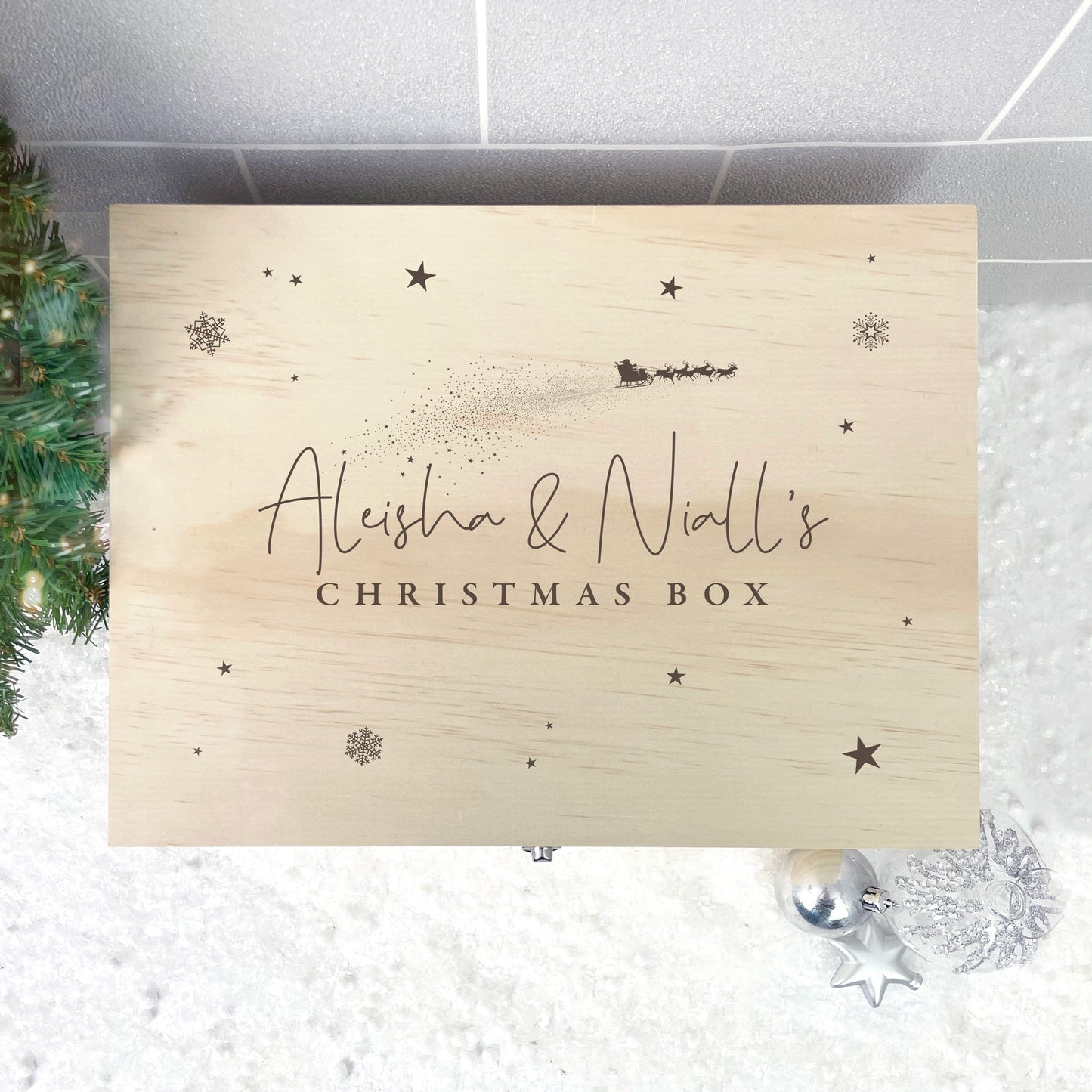 Personalised Couples Christmas Eve Box - 5 Sizes