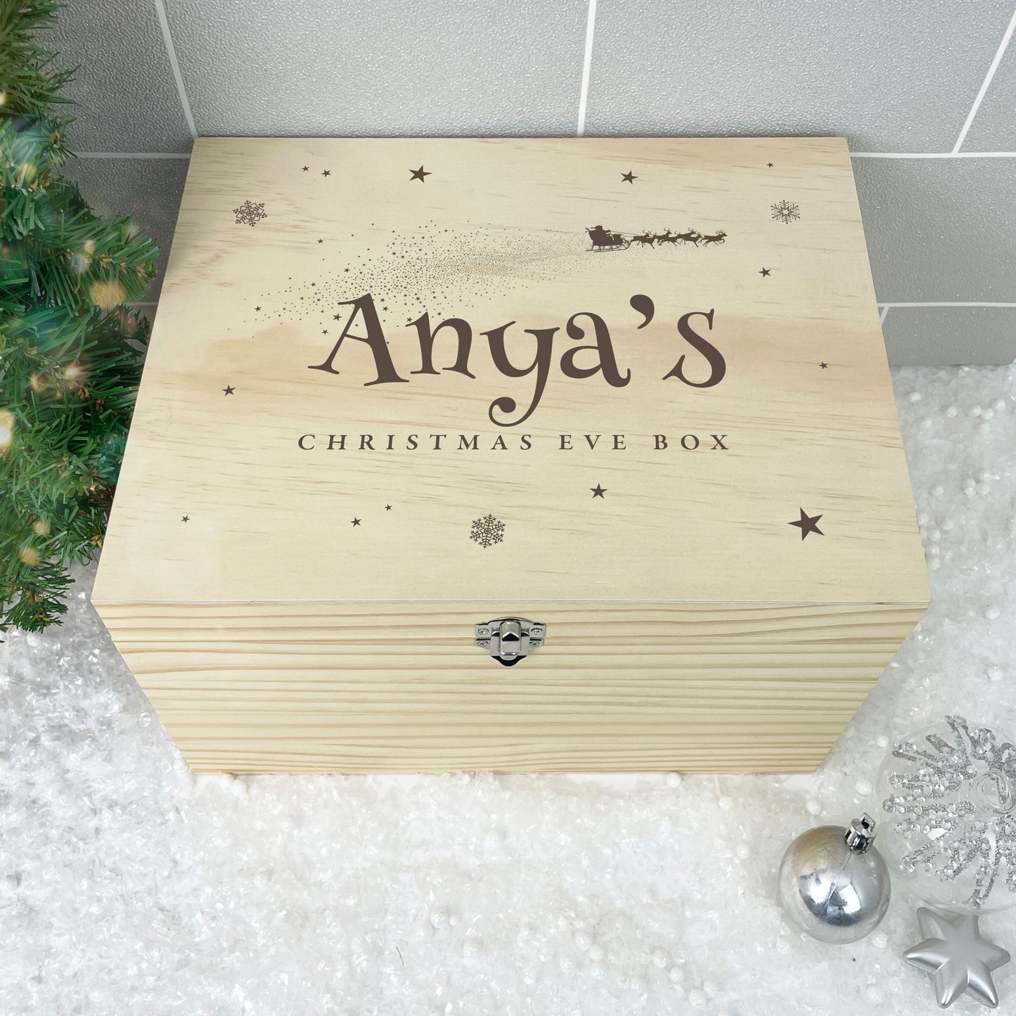 Personalised Santa Sleigh Christmas Eve Box - 5 Sizes