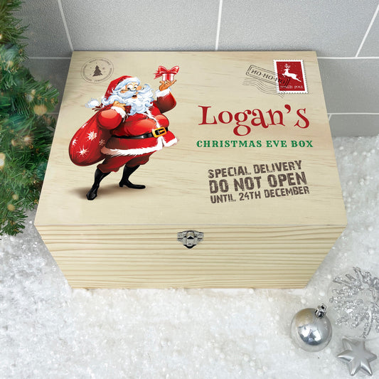 Personalised Cartoon Santa Christmas Eve Box - 5 Sizes