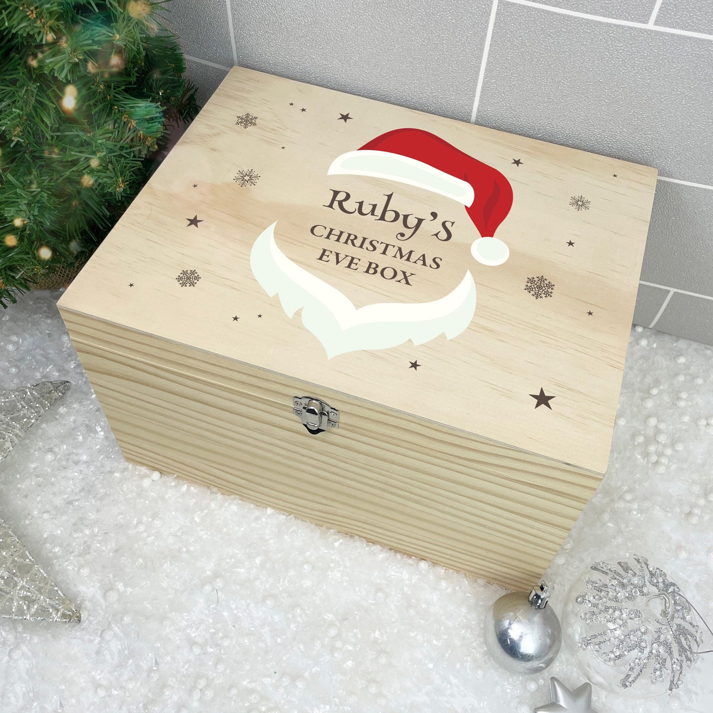 Personalised Santa Face Christmas Eve Box - 5 Sizes