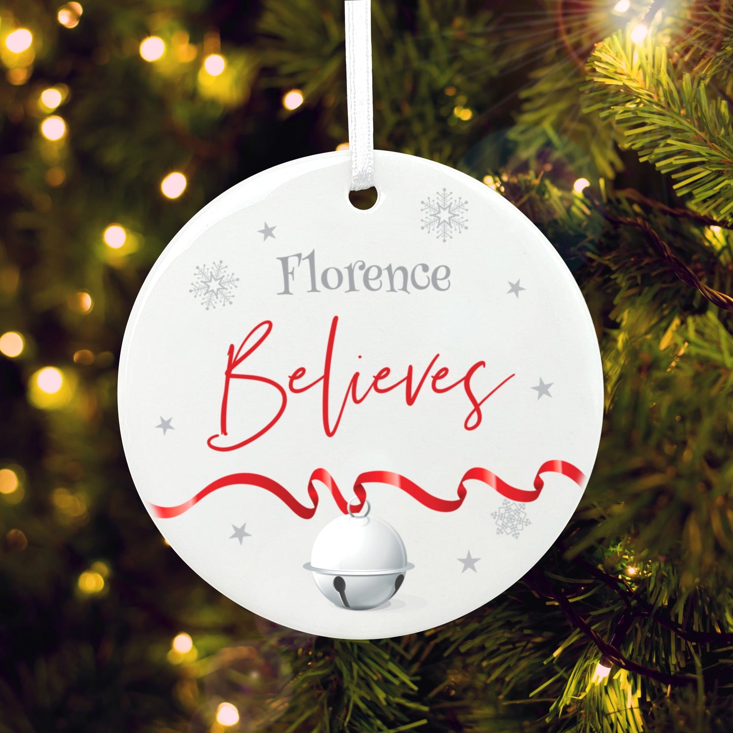"Believes" Ceramic Disc Hanging Decoration + Gift Box