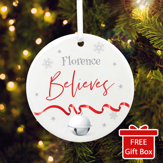 "Believes" Ceramic Disc Hanging Decoration + Gift Box