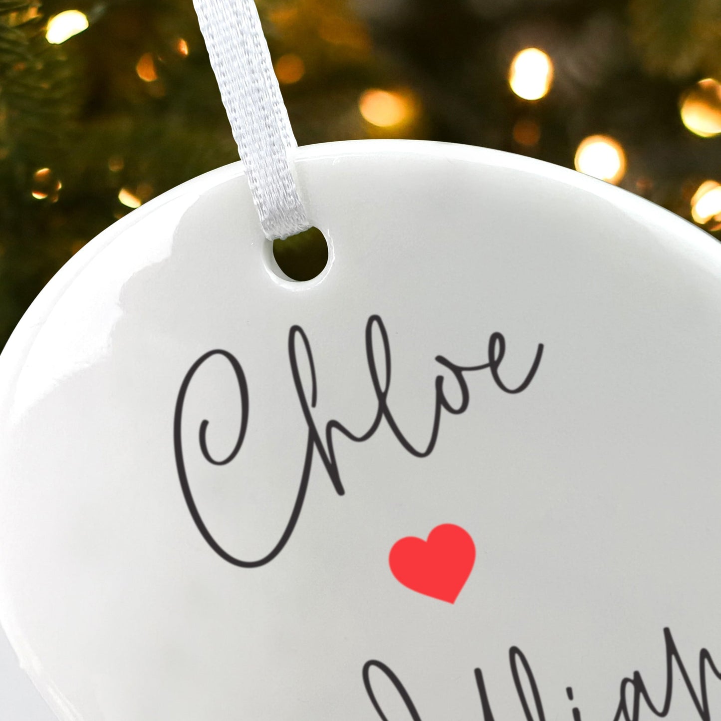 Couples Ceramic Disc Hanging Decoration + Gift Box