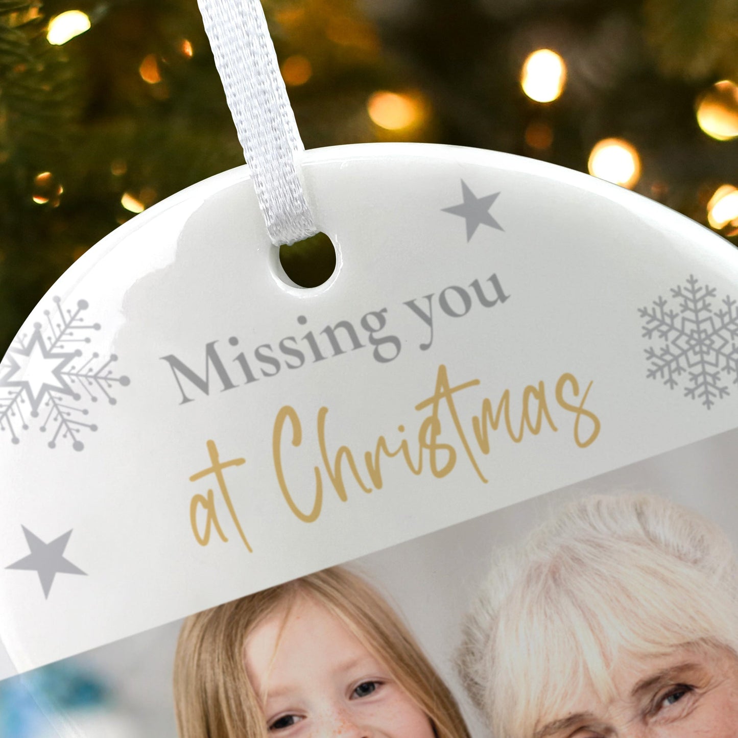 Memorial Photo Ceramic Disc Hanging Decoration + Gift Box