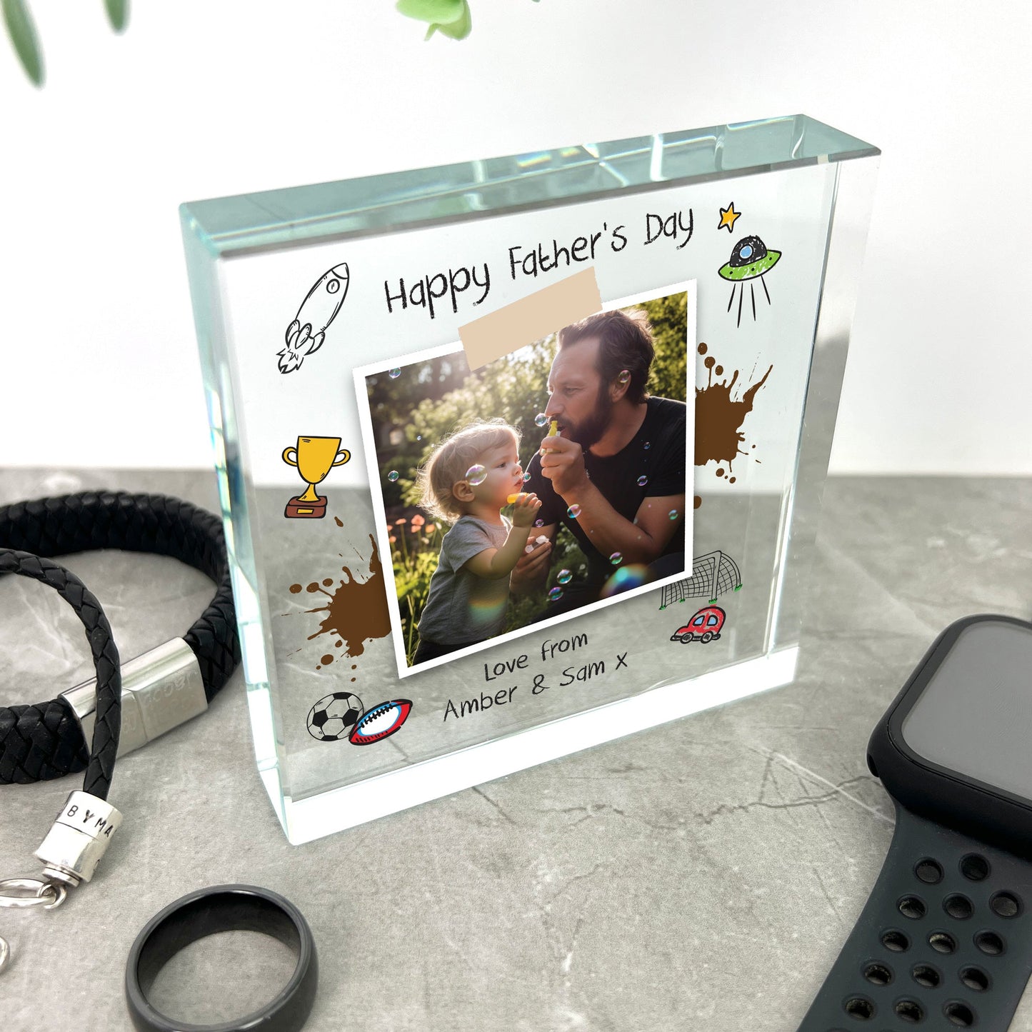 Personalised 'Our Adventures' From the Kids/Grandkids Crystal Token