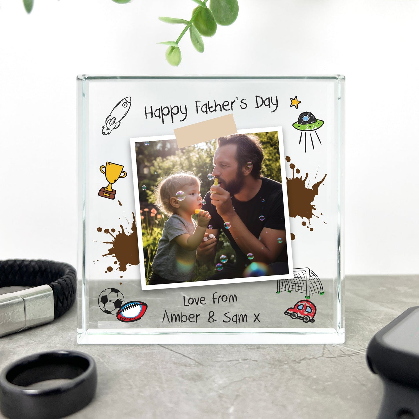 Personalised 'Our Adventures' From the Kids/Grandkids Crystal Token