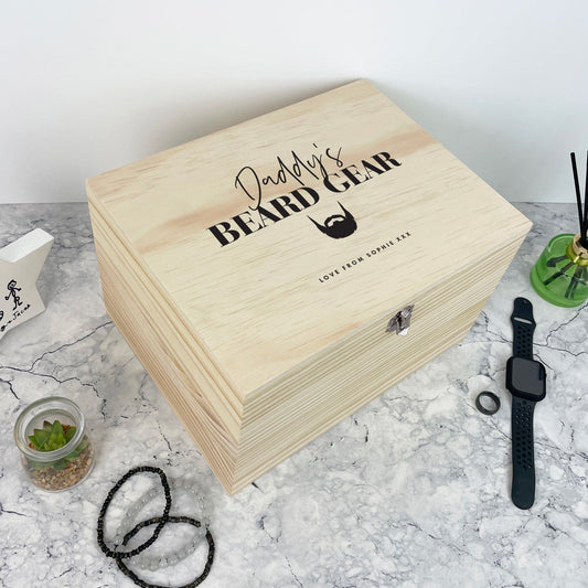 Personalised Beard Gear / Grooming Kit Hamper Box - 5 Sizes