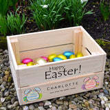 Personalised Easter Crate with Full Colour Easter Egg Print