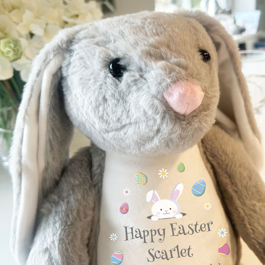 Personalised Easter Bunny - Grey