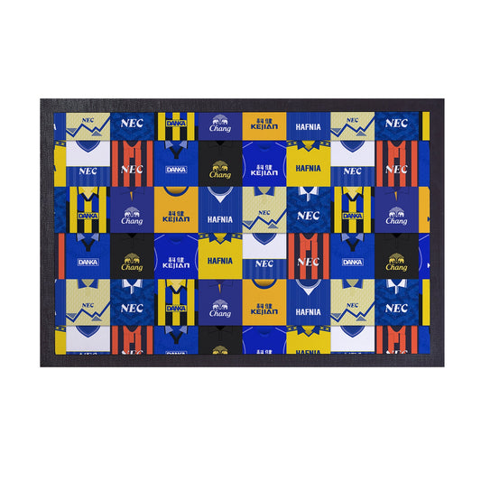 Merseyside Blues Kit Montage - Retro Door Mat - 60cm x 40cm