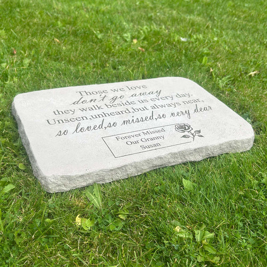 Personalised Large Rose Garden Memorial Stone