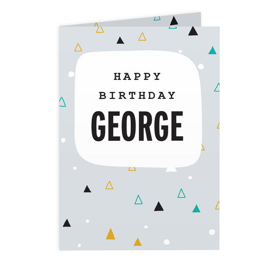 Personalised Geo Birthday Card