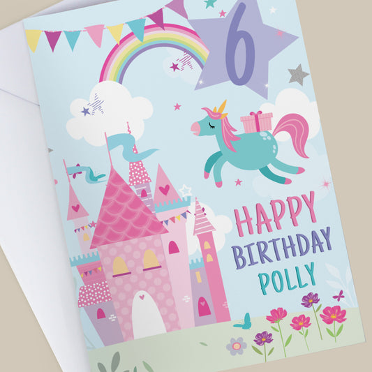Personalised Princess Birthday Card