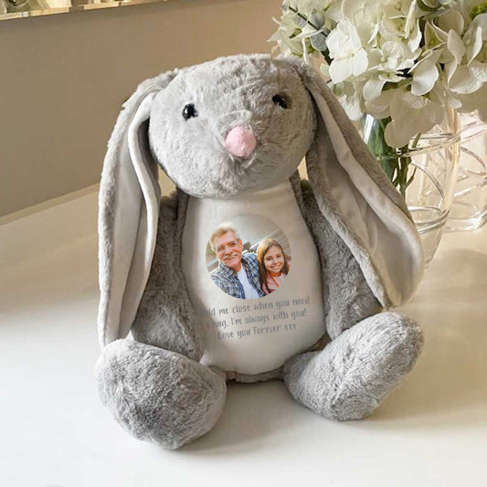 Personalised Photo Ashes Keepsake Memory Bear - Grey