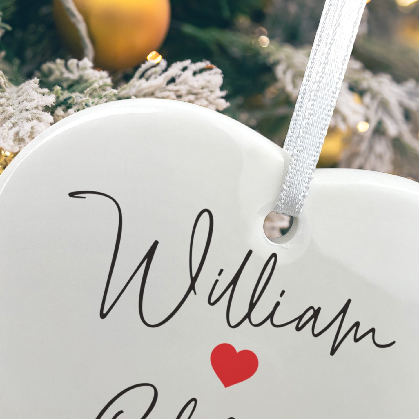 Couples Ceramic Heart Hanging Decoration + Gift Box
