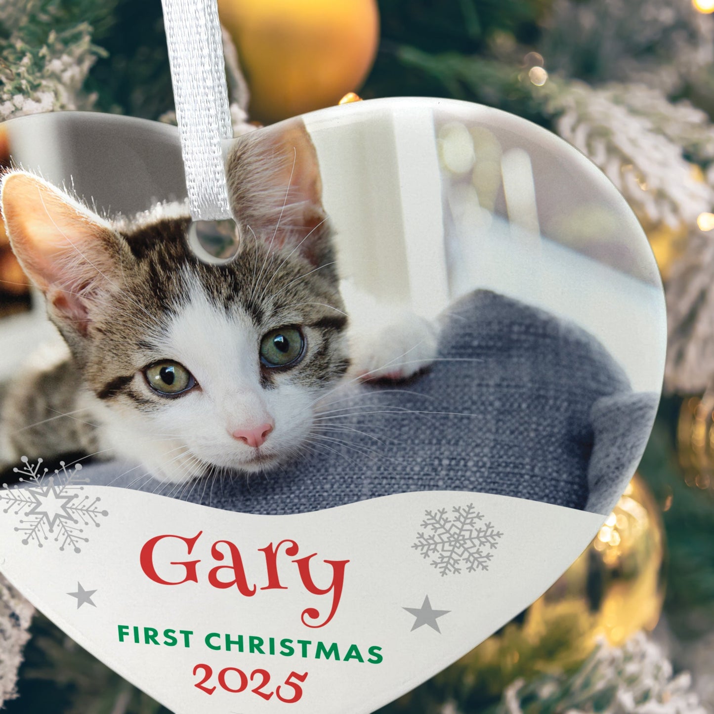 Pet Photo Ceramic Heart Hanging Decoration + Gift Box