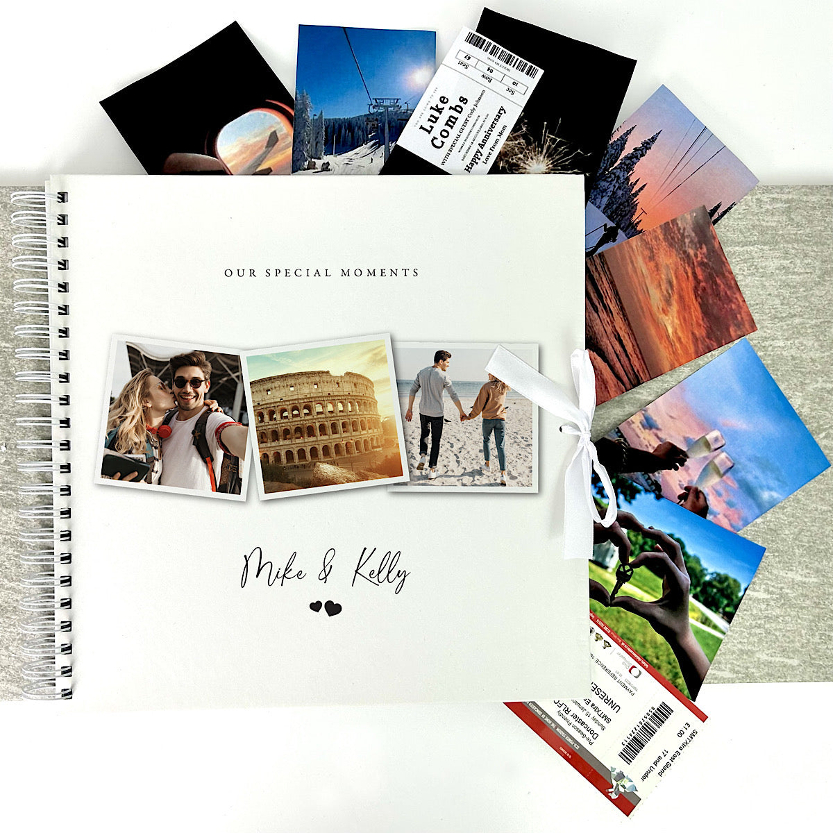 Personalised Couples Photo Keepsake Memory Scrapbook