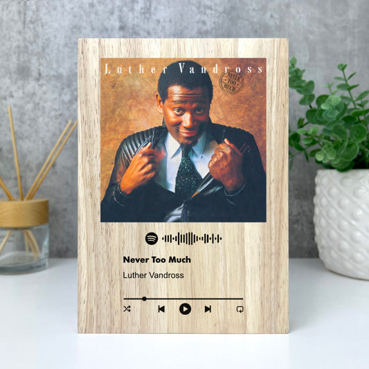 Personalised Freestanding Our Song Photo Giant Wooden Block (21cm x 15cm)