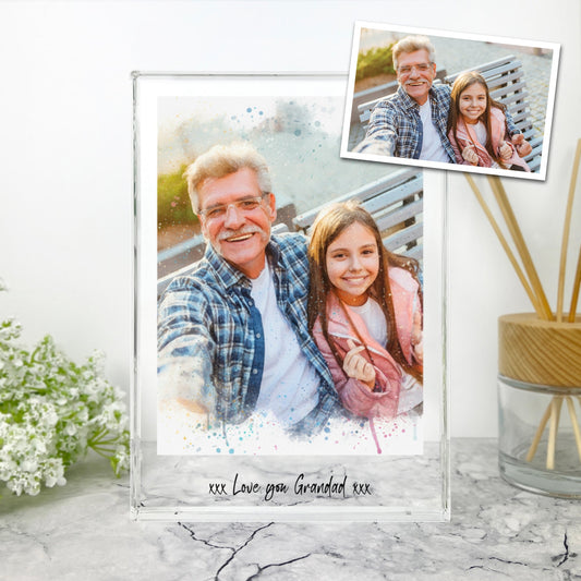 Personalised Giant Crystal Block Gift with AI Photo Effects