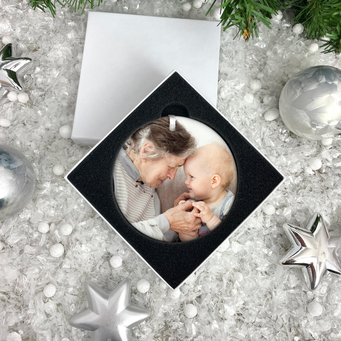 Your Favourite Photo Ceramic Disc Hanging Decoration + Gift Box