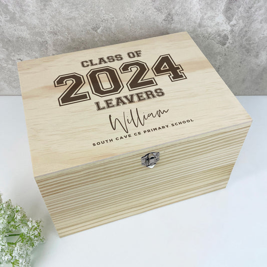 Personalised 'Class Of 2025' Leavers Memory Box - 5 Sizes