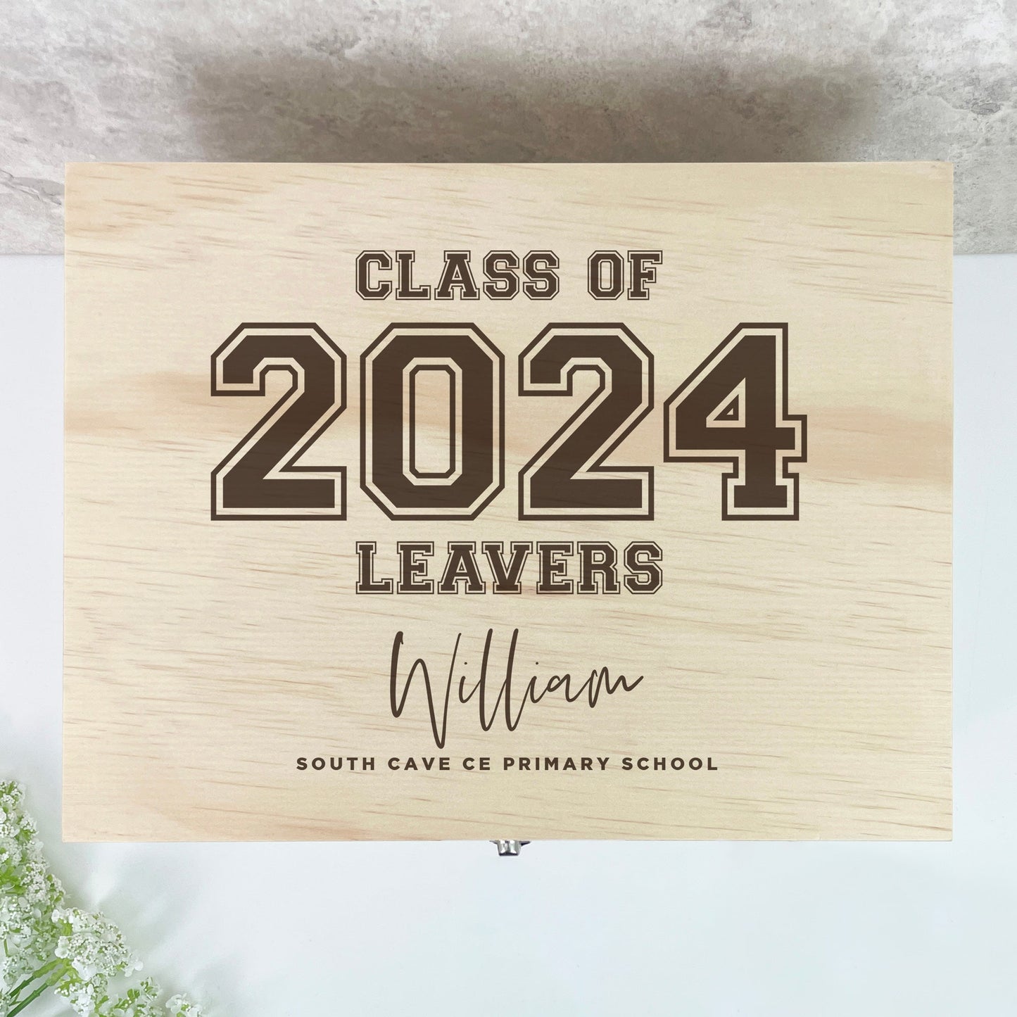 Personalised 'Class Of 2025' Leavers Memory Box - 5 Sizes