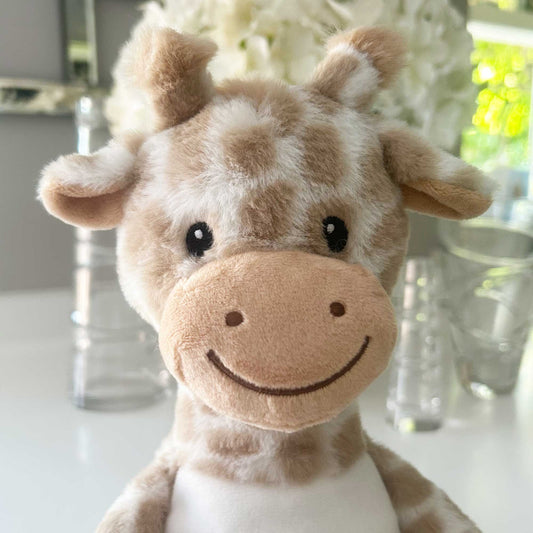 Name & Initial Giraffe - Green, Pink, Blue, Neutral