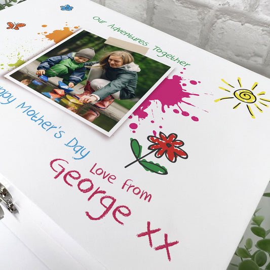 Personalised 'Our Adventures Together' White Wooden Keepsake Memory Box From The Kids/Grandkids - 3 Sizes