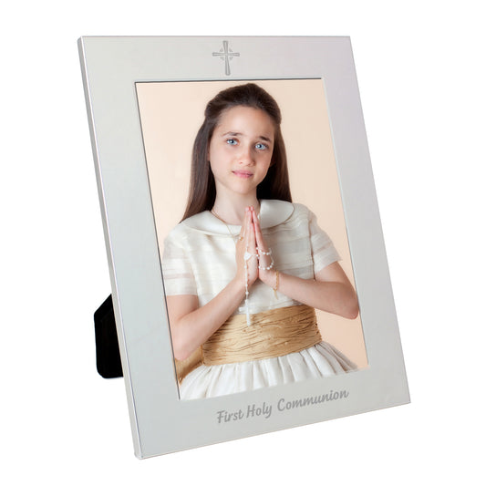 Silver 5x7 Holy Communion Photo Frame